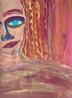 Bild 123: Hüterinnen-Archetypen_31_Seherin, Tempera, 35x70