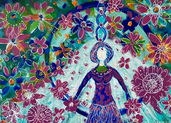 Bild 68: Elfen, Engel und Feen 7, Mischtechnik, 25x35, CHF 280.00