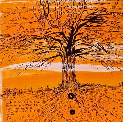 Bild 23: Baum 1, Mischtechnik, 80x80, CHF 1260.00