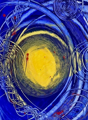 Bild 95: Universum13_Klangraum der Klarheit, Mischtechnik, 70x100