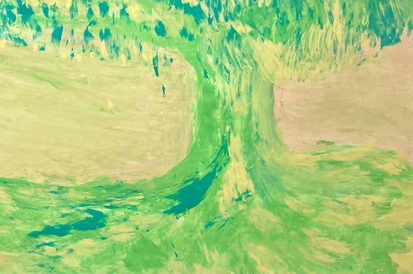 Bild 159: Baum03_zitronen-gelb-frisch-grün, Tempera, 70x100