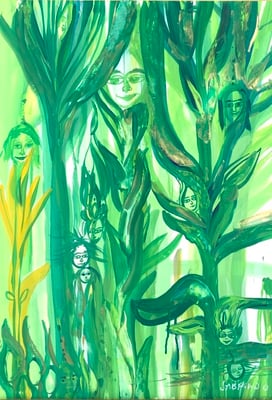 Bild 83: Elfen, Engel und Feen 8, Mischtechnik, 35x70, CHF 820.00