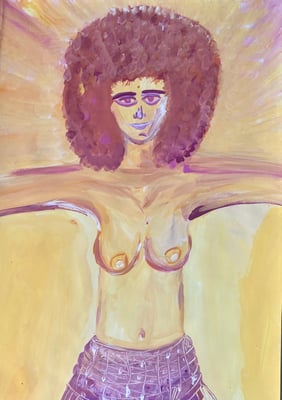 Bild 140: Hüterinnen-Archetypen_26_Lover, Tempera, 35x70