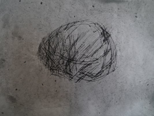 Sans titre, 2015, encre de Chine, pigments sur papier aquarelle moulin du coq, 325 g, 24 x 32 cm