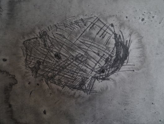 Sans titre, 2015, encre de Chine, pigments sur papier aquarelle moulin du coq, 325 g, 24 x 32 cm