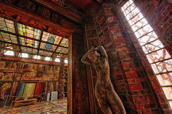 Blick in den Kunsttempel, Kunststätte Bossard, Fotograf Jürgen Müller, Bargteheide, Stormarn