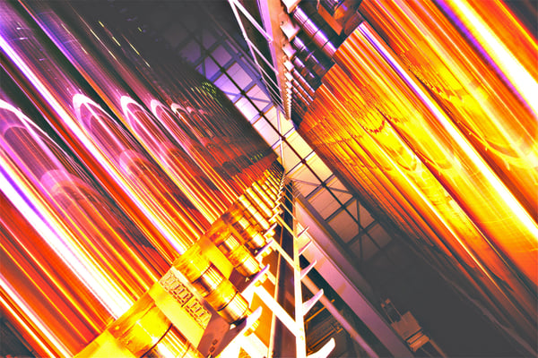 Tiefdruckzyliner im Hochregallager, Fotograf Jürgen Müller Bargteheide, Hamburg, Lübeck & Metropolregion