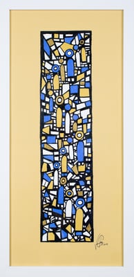 Veronika Spleiss "Die Reihe" 2019 52x25 cm, Acryl auf Leinen, Privatsammlung Deutschland