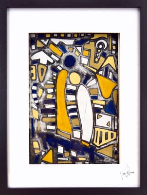 Veronika Spleiss "Die blaue Umarmung" 40x30 cm, Privatsammlung Österreich