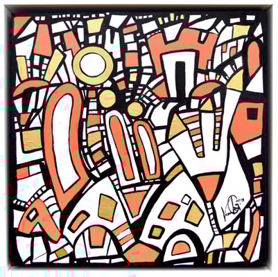 Hundertwasser und James Rizzi inspiriert, Erziehung der deutschen Malerin Veronika Spleiss