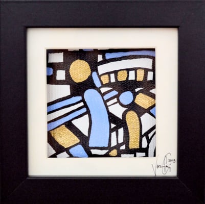 Veronika Spleiss "Transition" 2019 10x10 cm, Acrylic on cotton, Private Collection Germany