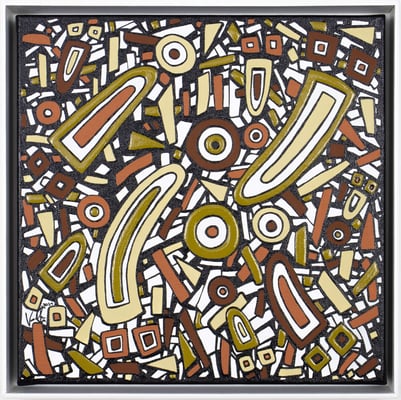 Veronika Spleiss "Zusammen oder getrennt" 2021 30x30 cm, Acryl,Lack auf Leinwand