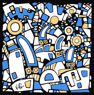 Veronika Spleiss "Loslassen" 2020, 30x30 cm, Privatsammlung Deutschland