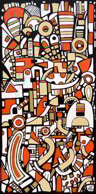 Veronika Spleiss "Tanzleben" 2019 100x50 cm, Acryl auf Leinwand 