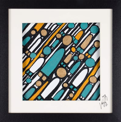 Veronika Spleiss "Nach oben" 2019 20x20 cm, Acryl auf Leinen, Privatsammlung Deutschland