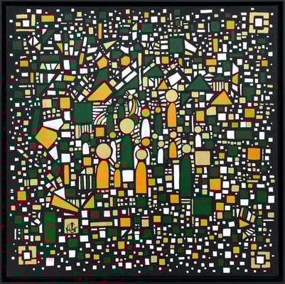 Veronika Spleiss "Erde" 2019 60x60 cm, Privatsammlung Österreich