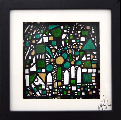 Veronika Spleiss "Earth" 2018 20x20 cm, Acrylic on canvas, Private Collection Switzerland