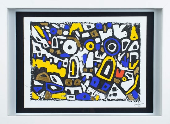 Veronika Spleiss "Die Suche" 2020 32x23 cm, Linolschnitt auf Karton, Privatsammlung Deutschland