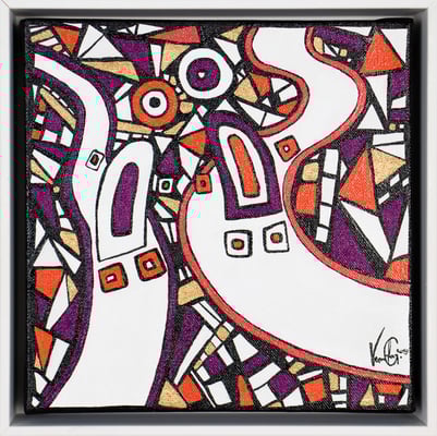 Veronika Spleiss "Geschwungene Wege" 2019 20x20 cm Acrylic on canvas