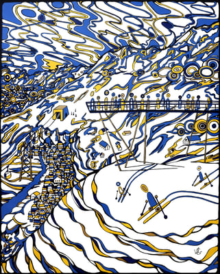 Veronika Spleiss "Vastness Life" 2020 150x120 cm, Acrylic on canvas