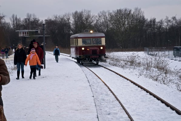 historische Bahn, Zollvereingelände, Januar 2010