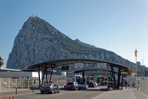 Grenzübergang von Spanien nach Gibraltar