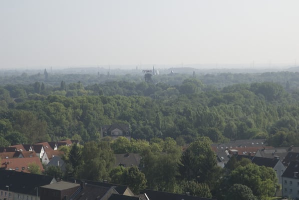 Blick nach Osten. Im Hintergrund: Zeche Bonifacius in Essen-Kray, August 2008