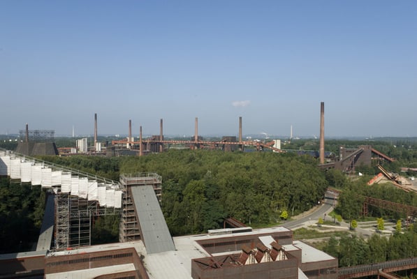 Im Hintergrund: die Kokerei Zollverein, August 2008
