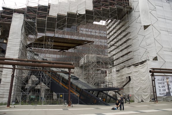 Restaurierungsarbeiten am Kokskohlenbunker, Mai 2008