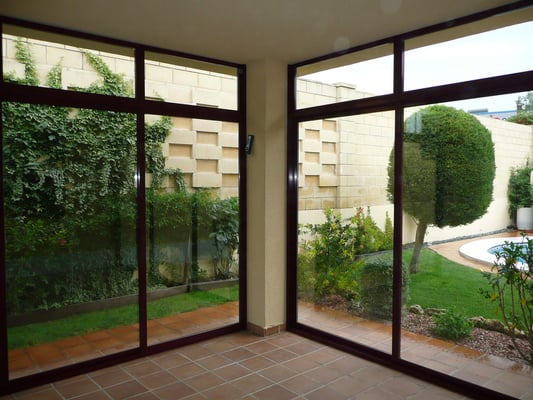 Cerramiento de terraza vista desde el interior.