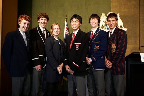 Students who took part in the debate in NSW Parliament House