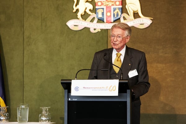 Sir Ian Turbott AO CVO CMG as special guest speaker at Commonwealth Day celebration
