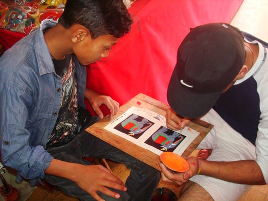 Atelier thanka chez Maddhu