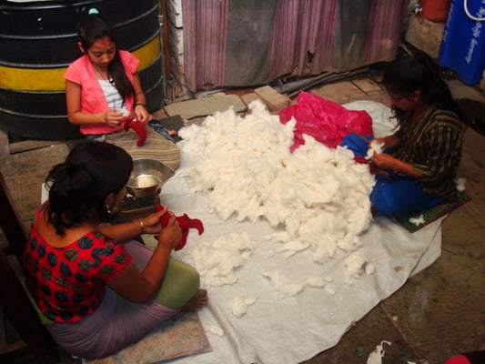 Atelier textile chez Sanu