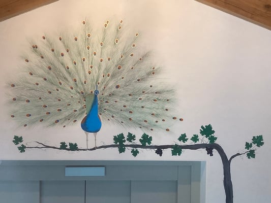 Paon, Trompe l'oeil décors 