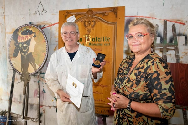 Mme Nathalie LAPORTE présidente CMA et Jean BATAILLE