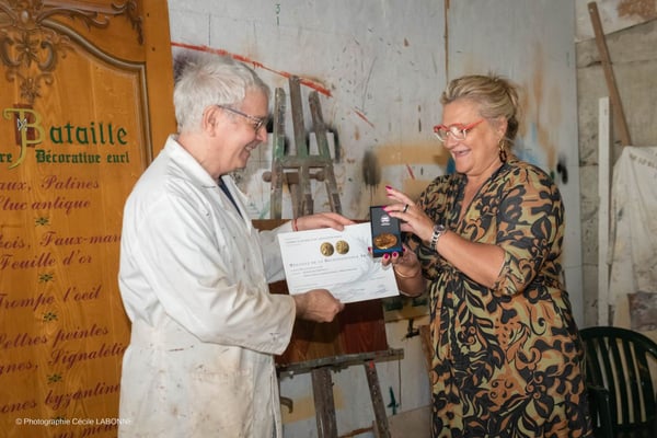 Mme Nathalie LAPORTE présidente CMA et Jean BATAILLE