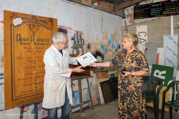 Mme Nathalie LAPORTE présidente CMA et Jean BATAILLE