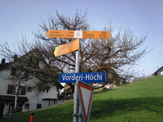 Postautoankunft in Hirzel