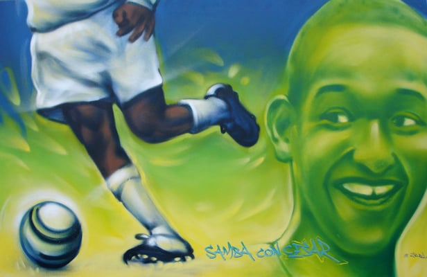 Bild für FCZ. Spraydose auf Leinwand, 120 cm x 200 cm