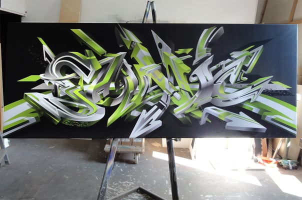 SuperSonic: Vektor Illustration, Print auf Leinwand, 104 cm x 260 cm