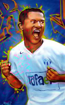 Bild für FCZ. Spraydose auf Leinwand, 200 cm x 120 cm