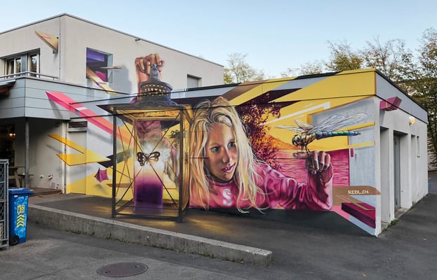 3D Anamorphic Mural and Floorpainting. Sunny!  2018