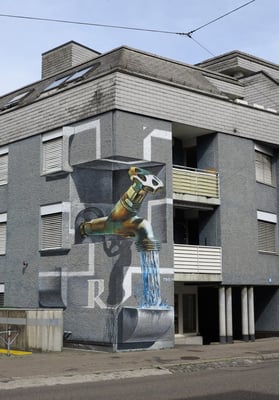 3D Anamorphic Mural. Free Water! 7.5 m x 8.0 m, 2020