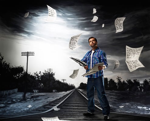 Kulissenmalerei und Malen von Elementen auf Karton für Upper Class