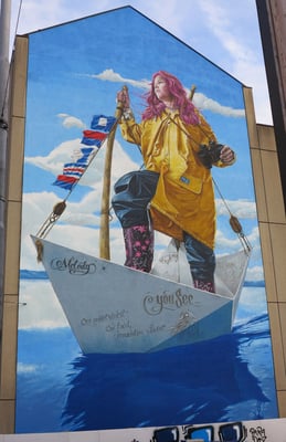 Mural "Melody", Zurich 2017. 24 m x 12 m.