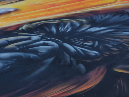 3-D Floorpainting:  Für 3D Cinema Festival. Sihlcity Zürich, Detail