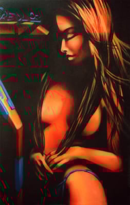 Bild zu verkaufen. Spraydose auf Leinwand, 210 cm x 130 cm