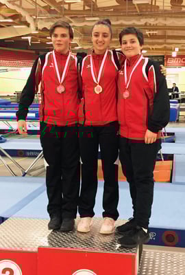 Les trois médaillés du jour