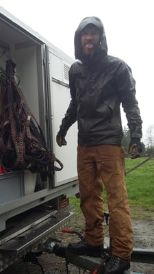 Was Elias vom Training im Regen hält...